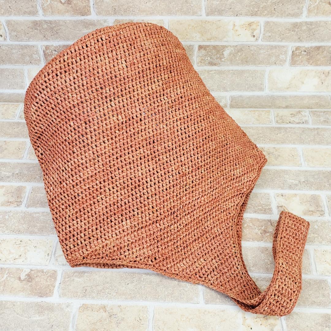 ヘレンカミンスキー ☆ ラフィア ワンショルダーバッグ カゴバッグ オレンジ