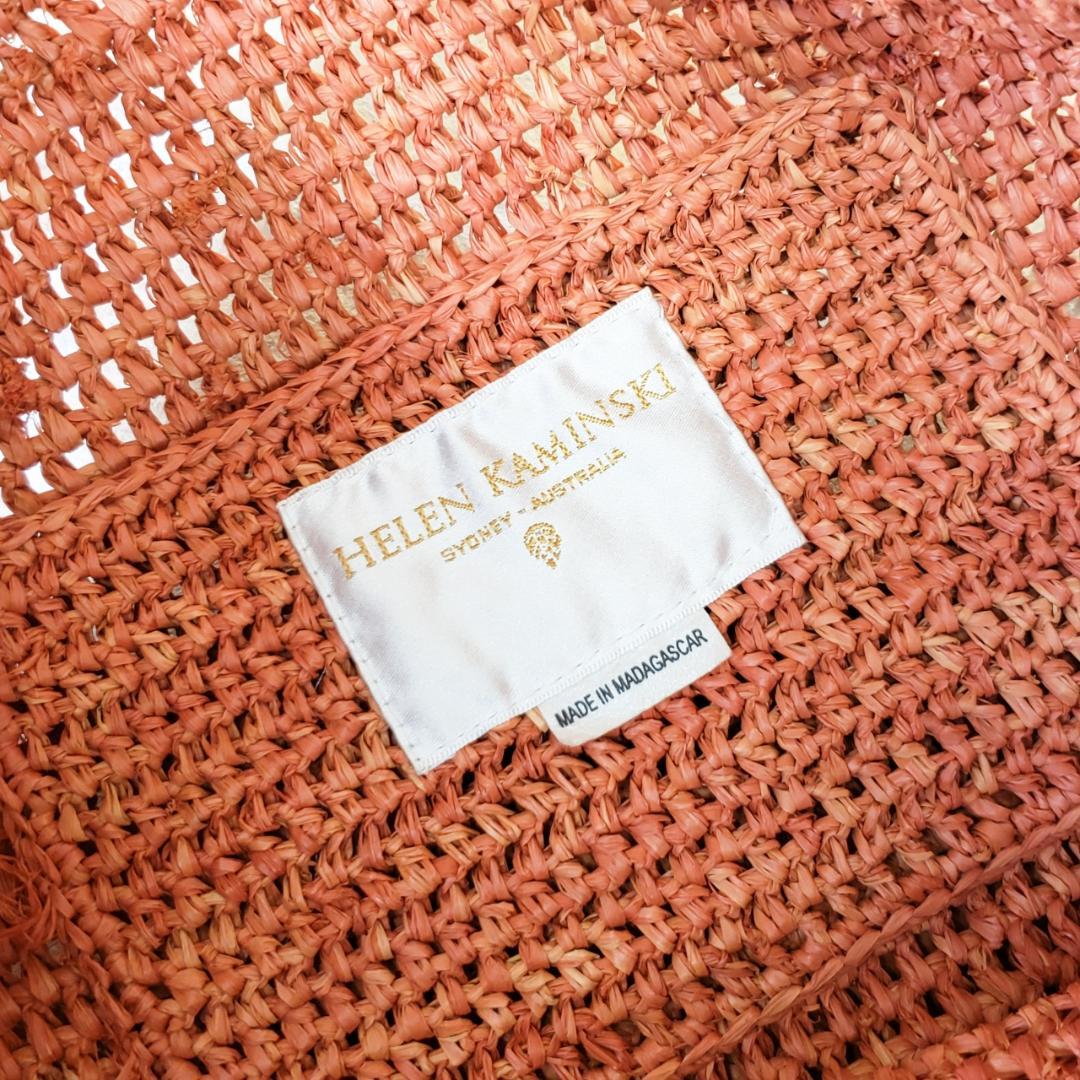 ヘレンカミンスキー ☆ ラフィア ワンショルダーバッグ カゴバッグ オレンジ