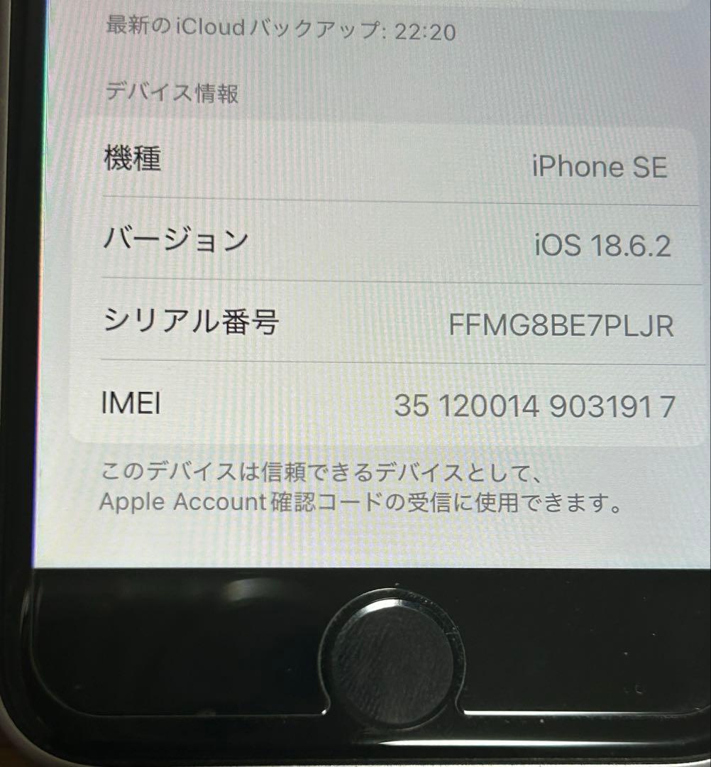 Apple iPhone SE (第2世代) ホワイト 最大容量87％
