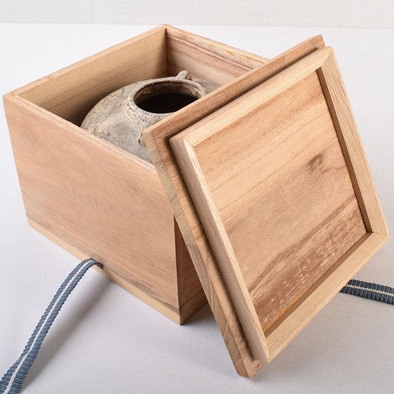 タイ古陶磁　スンコロク　宋胡録　油壷　双耳壷　時代箱　V　R8851