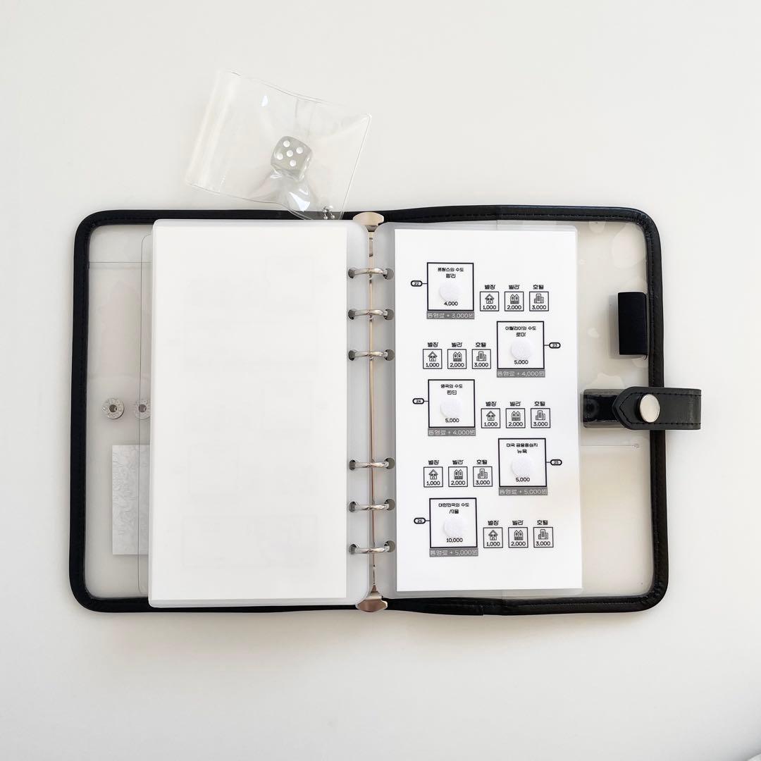 早い者勝ち　韓国　貯金　アクリルバインダー　カバー　リフィル　モノポリー　pvc