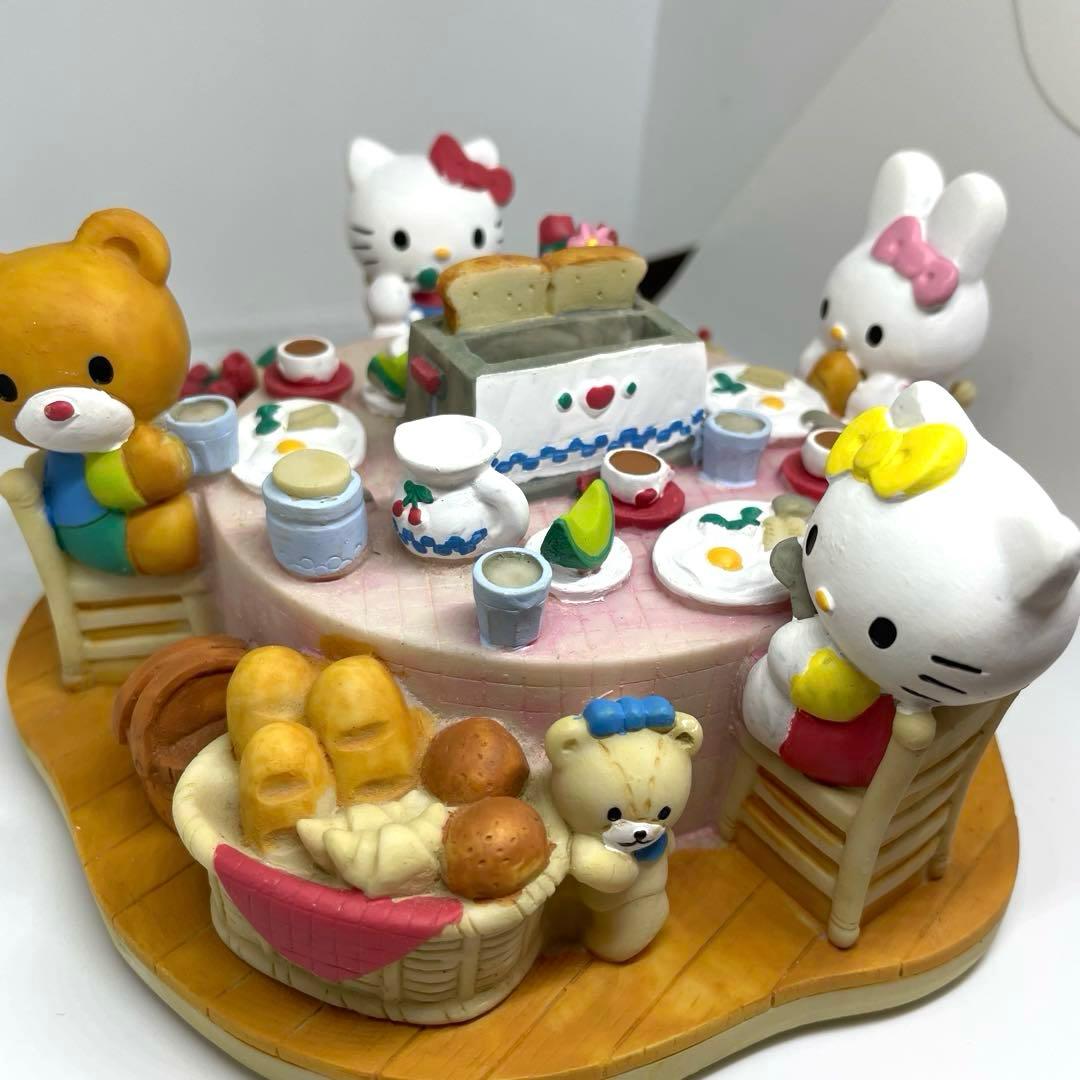 レトロ　美品　サンリオ ハローキティ みんなで朝ごはん ジオラマ風 貯金箱
