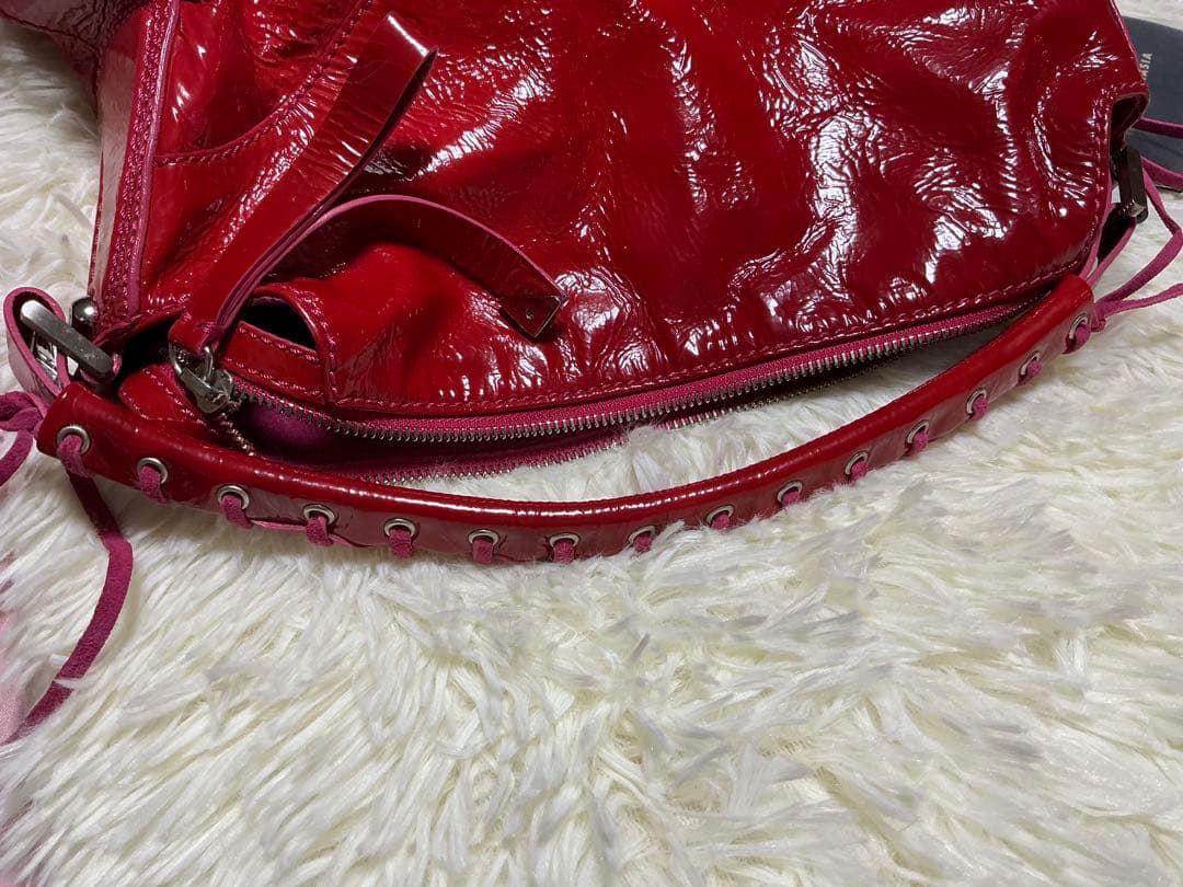 最終価格　FRANCESCO BIASIA パテントレザーバッグ　タグ付き未使用