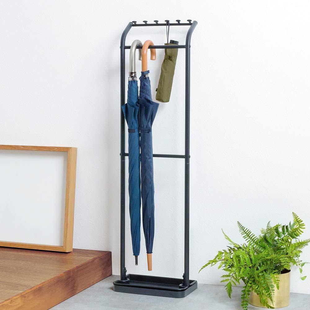 アンブレラハンガー マットブラック スリム傘立て 3kg耐荷重