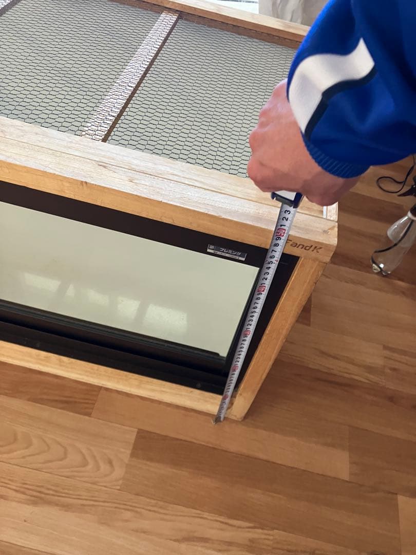 Ｆ＆K爬虫類アルミサッシ木製ケージ 外寸w1200×D600×H500