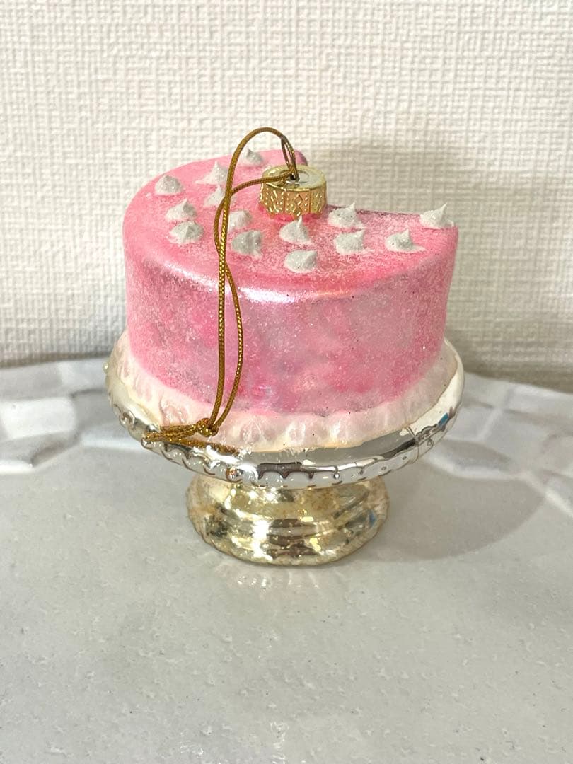 ガラスオーナメント　ピンクレインボーケーキ　アスティエ・ド・ヴィラット
