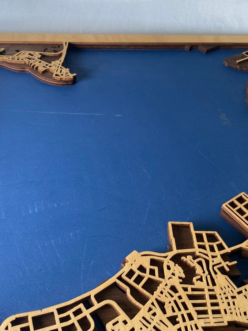 2369❣️ FUKUOKA 3D Wood City Map