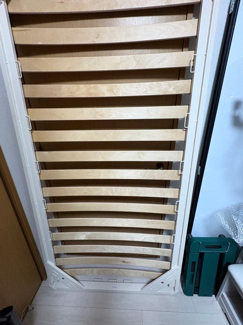 引取歓迎【無印良品】ベッドフレーム　スノコ　木スチール　シングル　すのこ