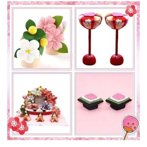 雛人形 お雛様 5人飾り初節句 ちりめん コンパクト