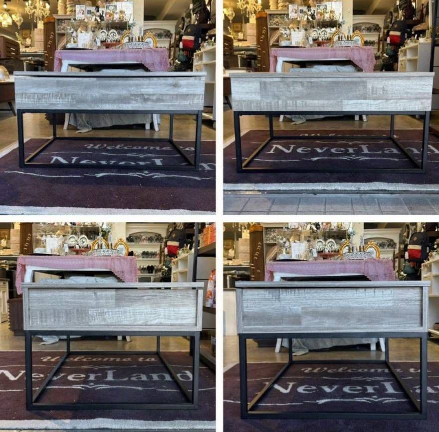 iΦ【 美品 】Ashley リフトトップ カクテルテーブル ナチュラルブラウン