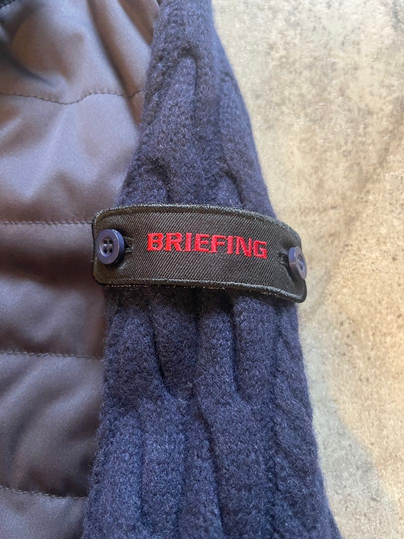 ブリーフィング　ニット✖️ナイロン　ネイビー　Ｌ