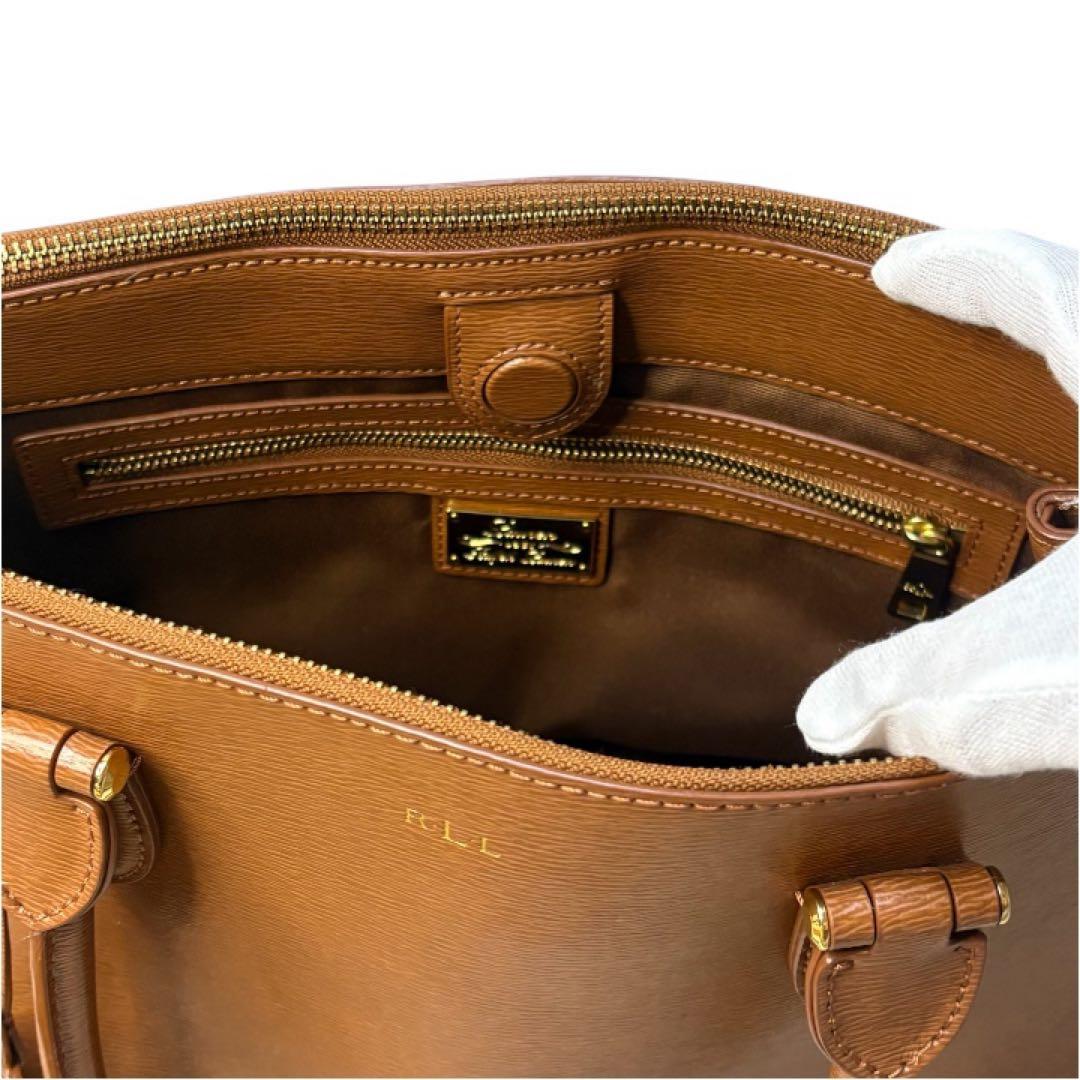 ローレンラルフローレン2way トートバッグ レザー ゴールドタグ A4収納可