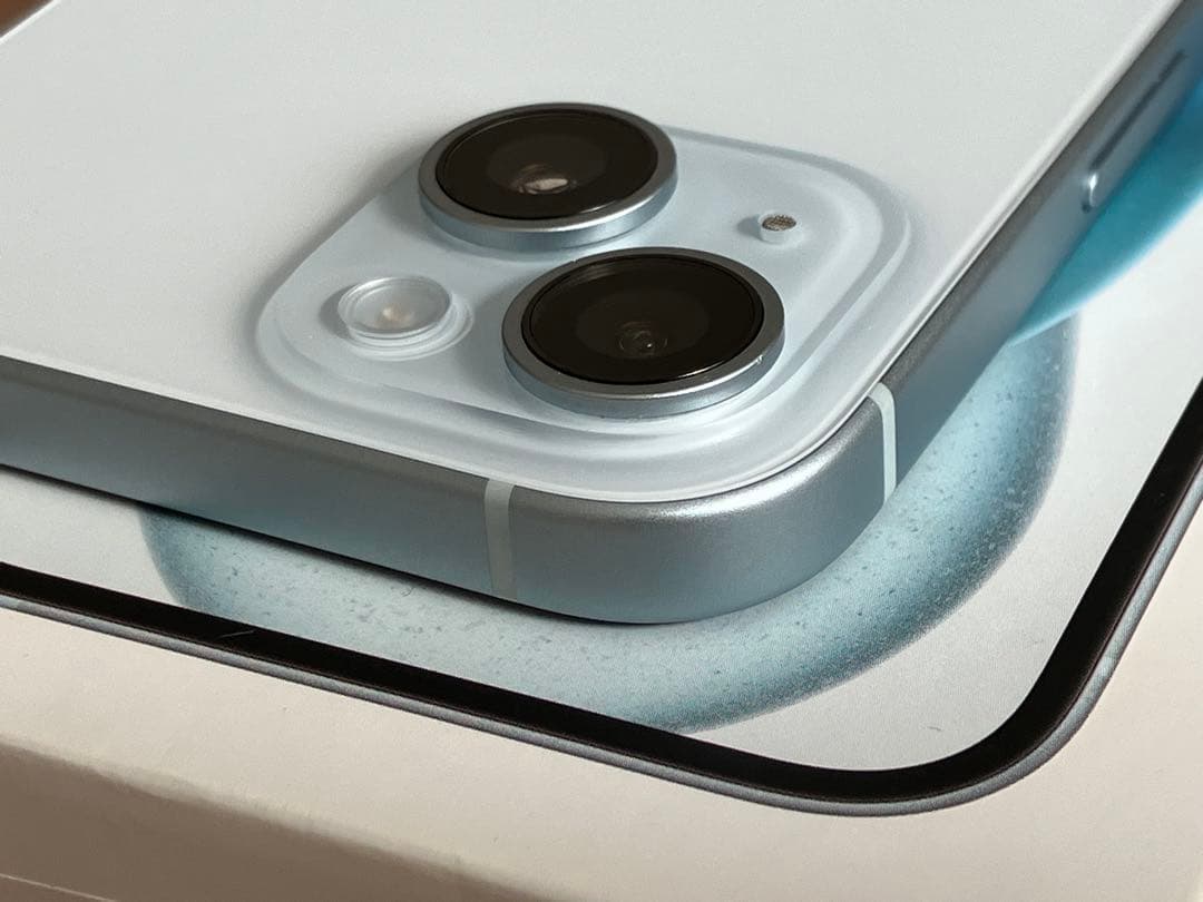 画面割れ iPhone15 本体 青 128GB iPhone 15 Apple