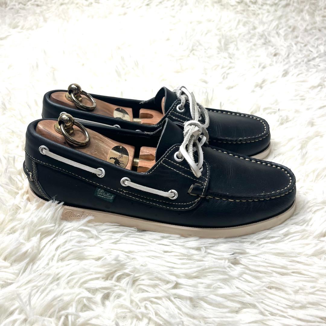 【美品】 パラブーツ デッキシューズ BARTH ネイビー 25.5cm