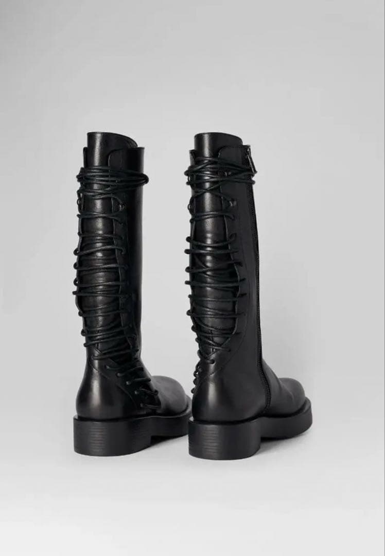 美品 ann demeulemeester バッグレースアップブーツ