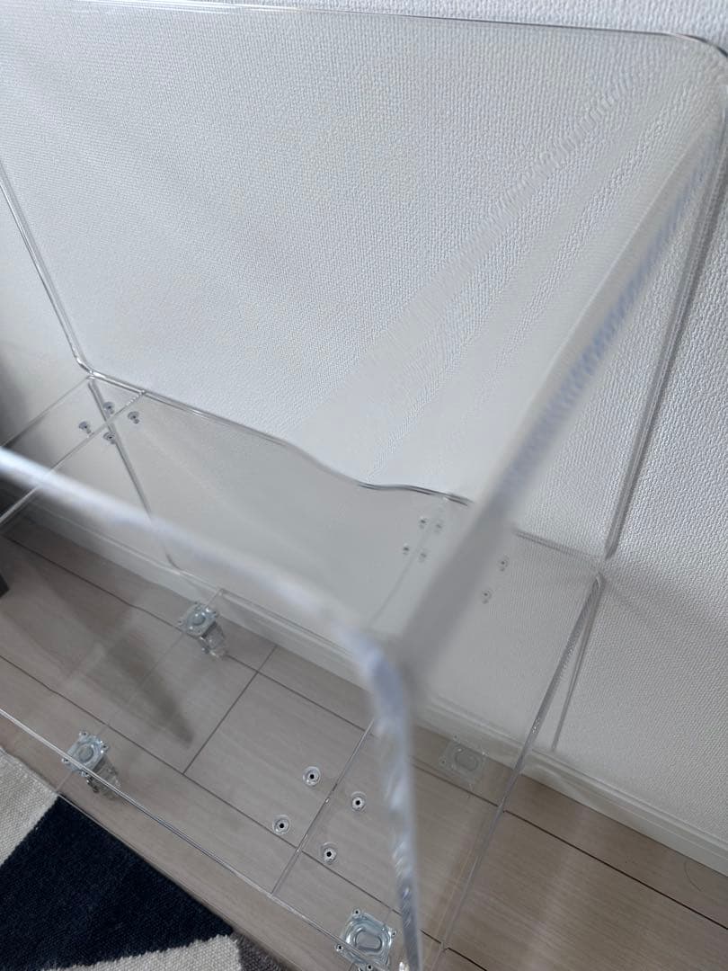 APTONEアプトン★クリアチェスト★透明アクリルキャスターラック