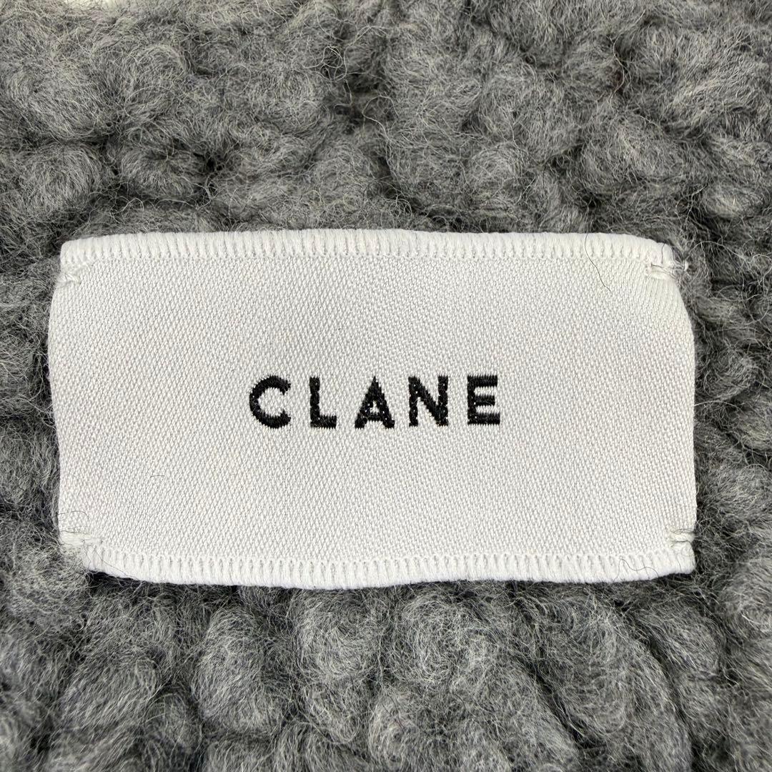 CLANE TEDDY BEAR HAND KNIT TOPS カーディガン 灰