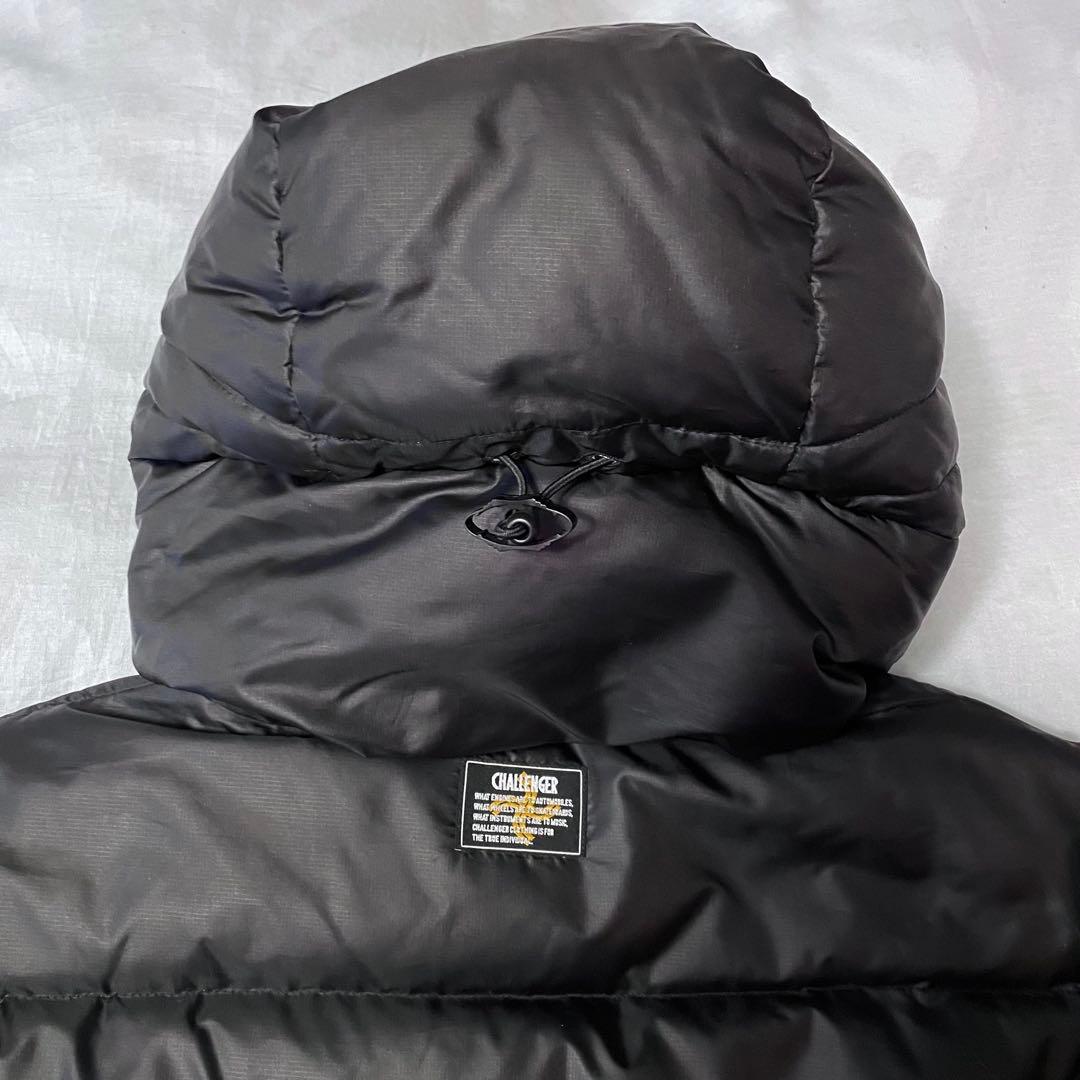 challenger ダウンジャケット　黒×紺　Lサイズ