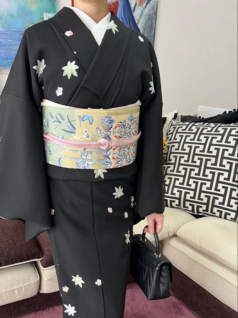 黒地小紋