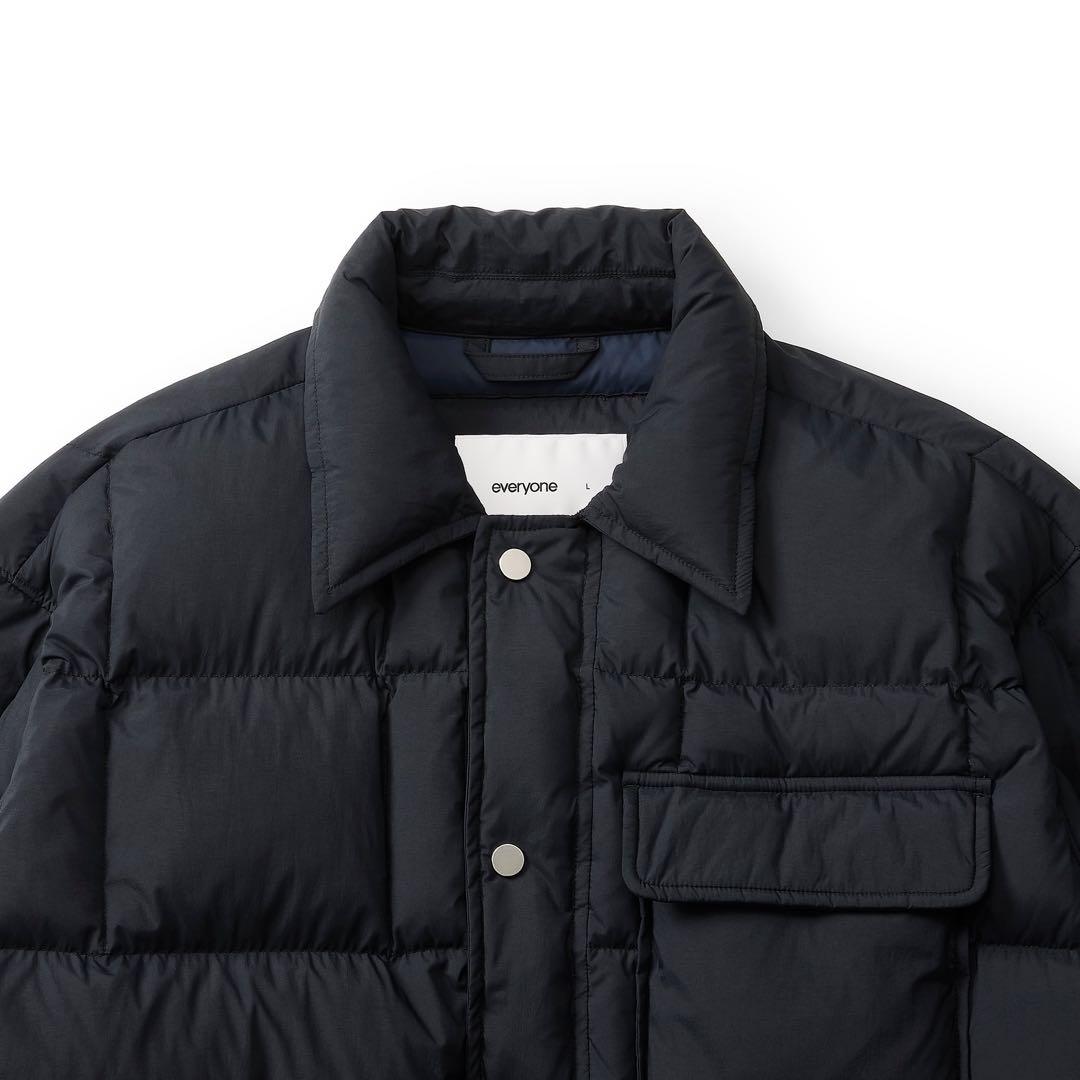 n　everyone down shirt jacket (BLACK)