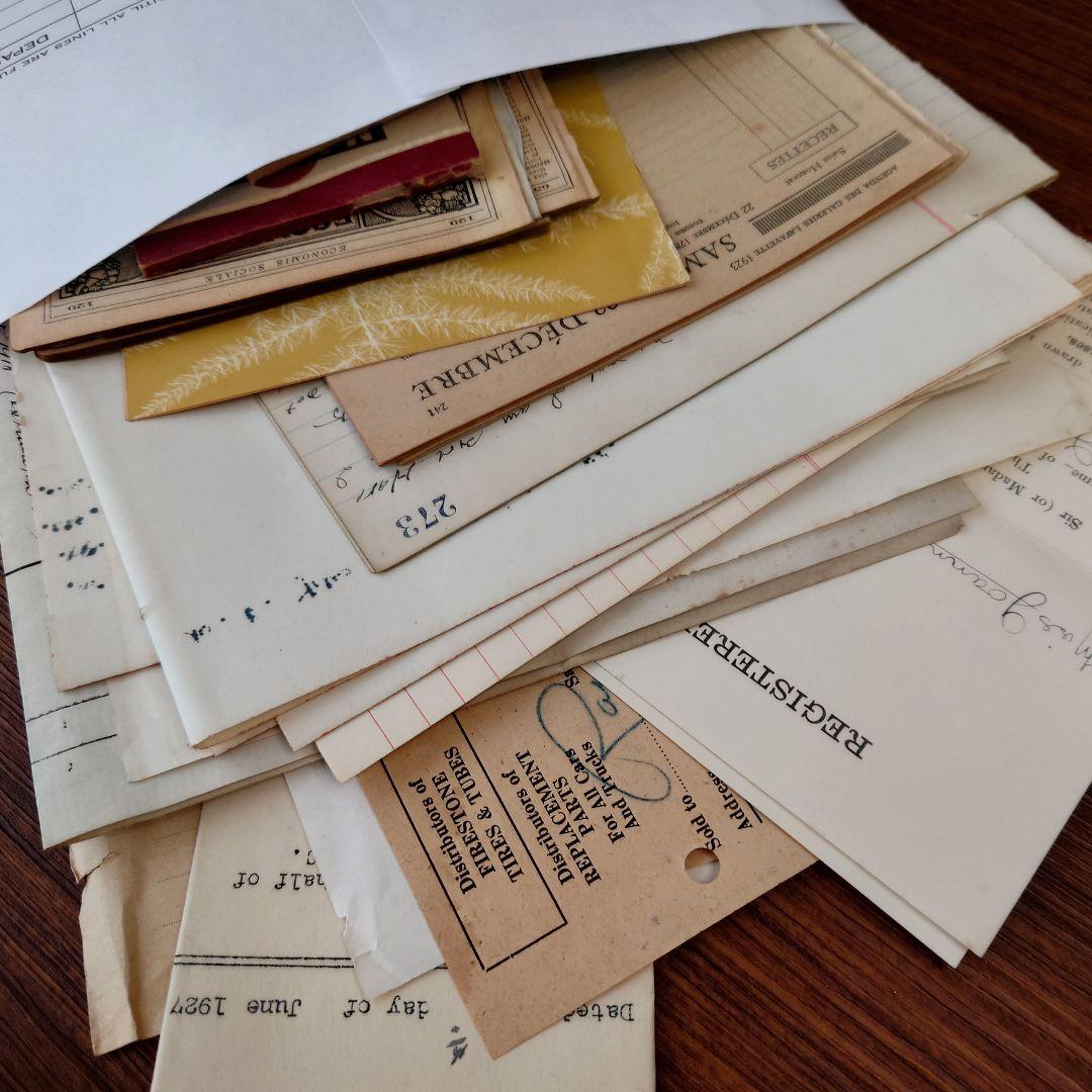 過去最大120サイズ/たっぷりephemeral box☆ヴィンテージ海外紙モノ