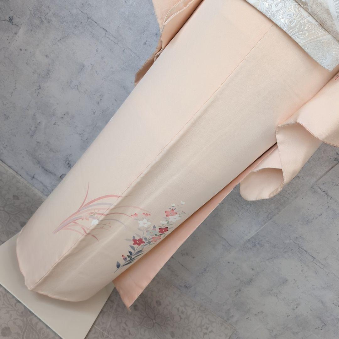 訪問着　フルセット　着物　正絹　加賀友禅　松坂屋　花梅　祝い事　O2