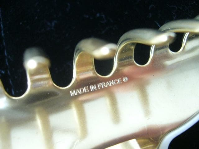 ☆新品☆アレクサンドルドゥパリ●クリスタル付きヘア クリップ/ホワイト/M