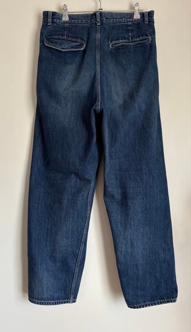 パンツ Selvage Denim Two Tuck Tapered Pants