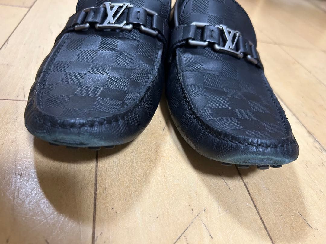 ルイビトンLOUIS VUITTON ダミエパターン ホッケンハイム ローファー