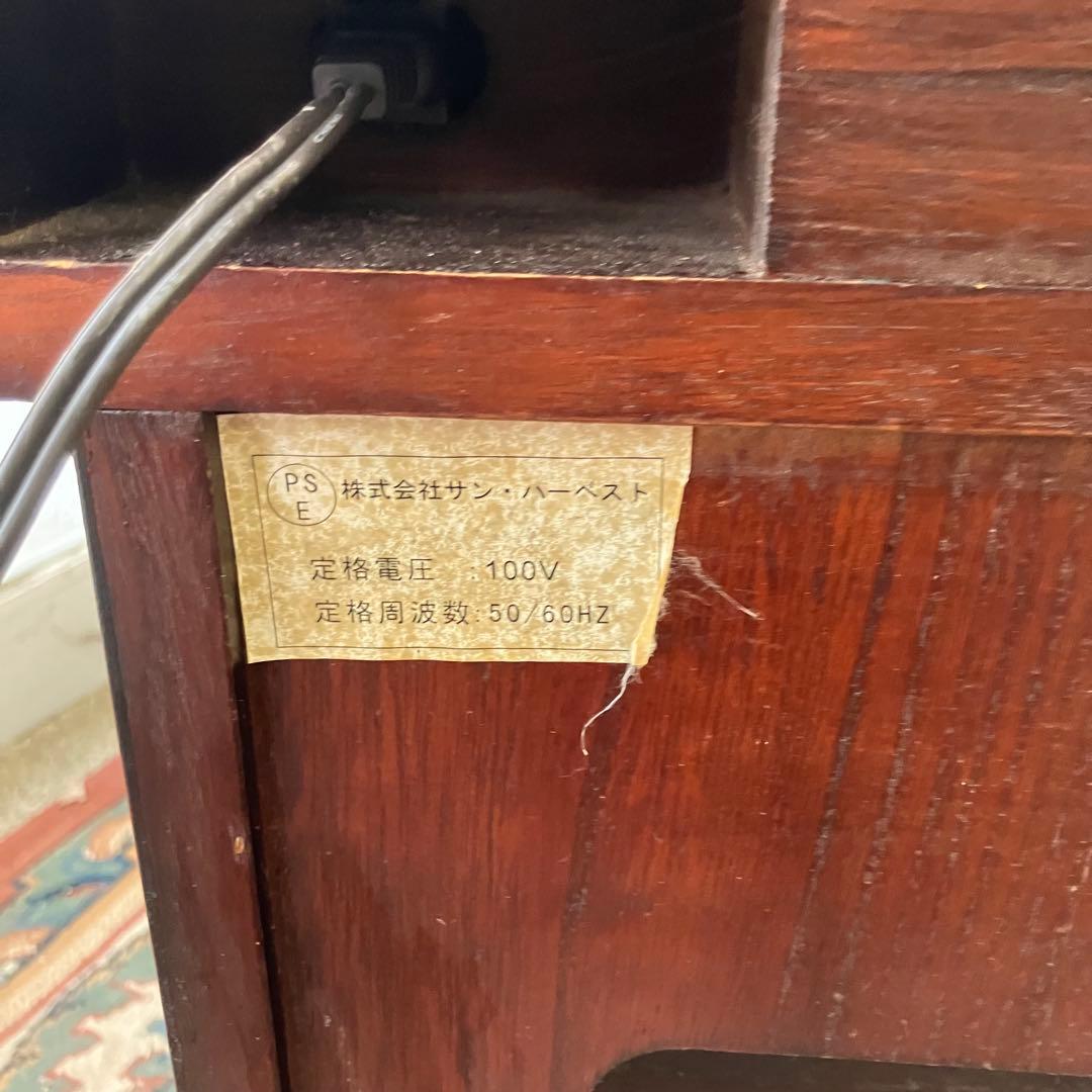 昭和レトロ 多数収納 木製 ナイトテーブル サイドテーブルワゴン キャスター付き