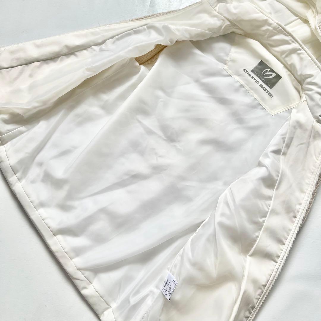 パーリーゲイツ　マスターバニー　異素材　切り替え　ニット×ダウン　パーカー　ロゴ