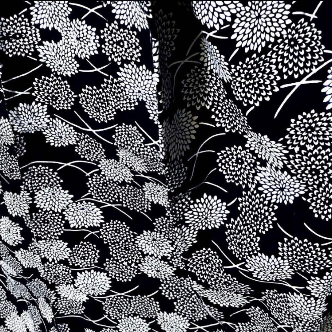 ご提案価格にてご案内です　浴衣 本染め 大菊 露芝 レトロモダン 高級浴衣 木綿