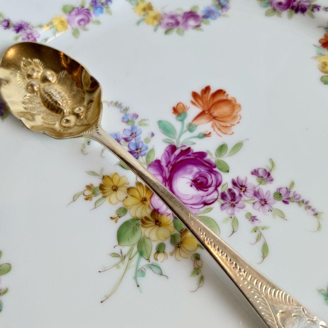 イギリス　アンティーク　ジャムスプーン　スターリングシルバー 純銀製