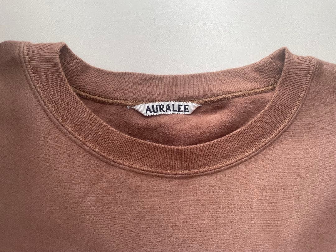 AURALEE SUPER HIGH GAUGE SWEAT P/O ブラウン3