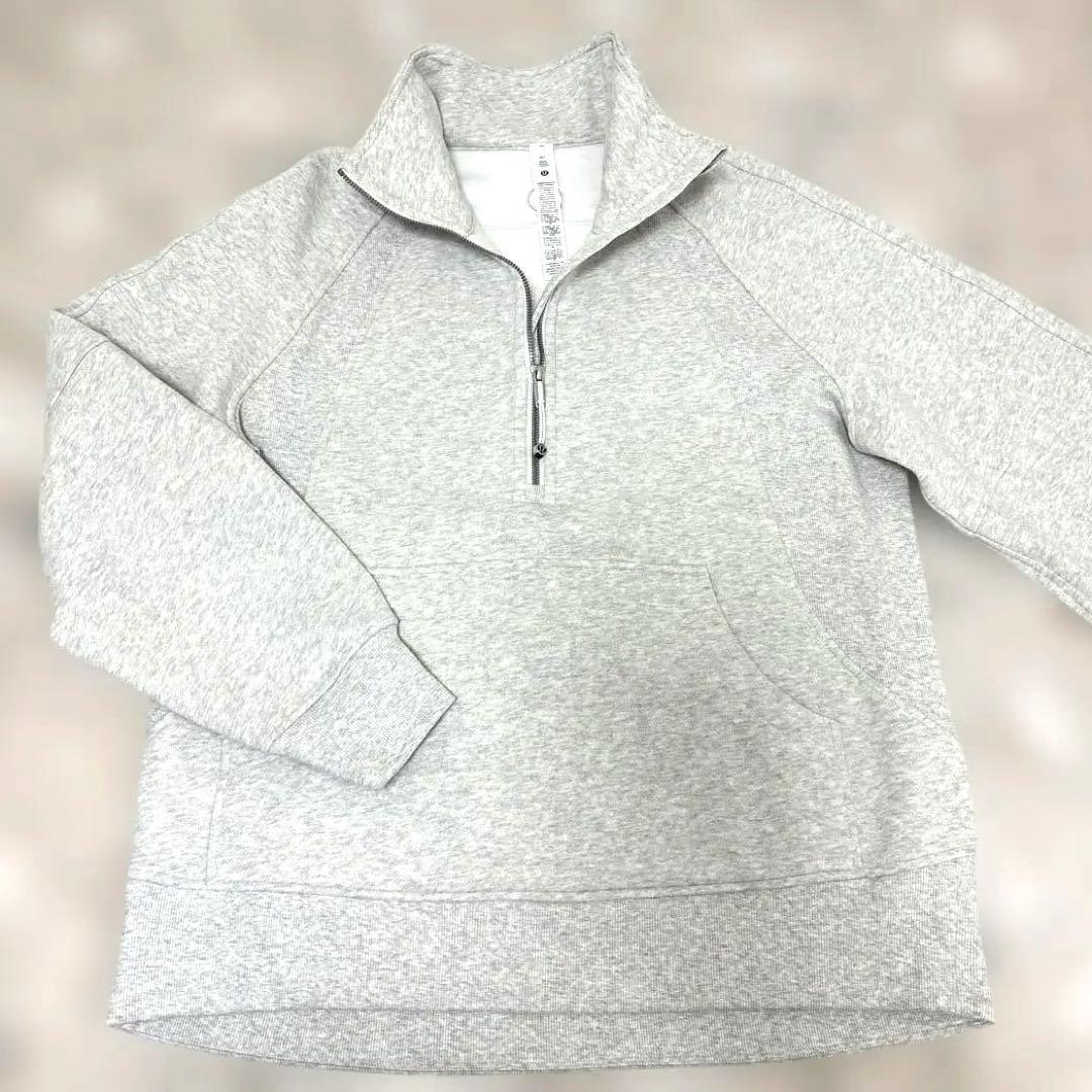 新作新品【Lululemon 】定価22000円ハーフジップライトグレー　L/M
