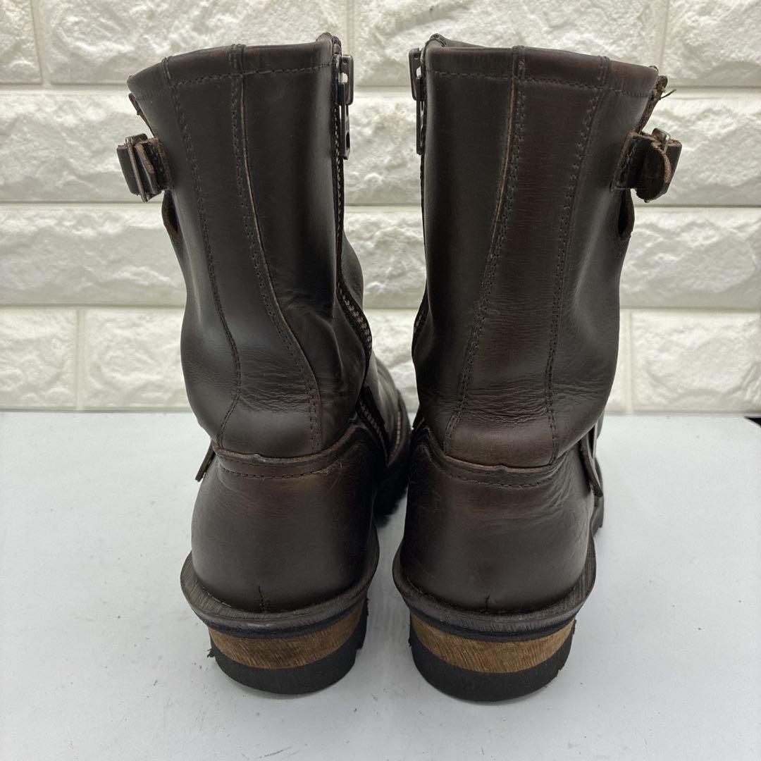 【良品】スローウェアライオン エンジニアブーツOB-8595H ブラウン 7E