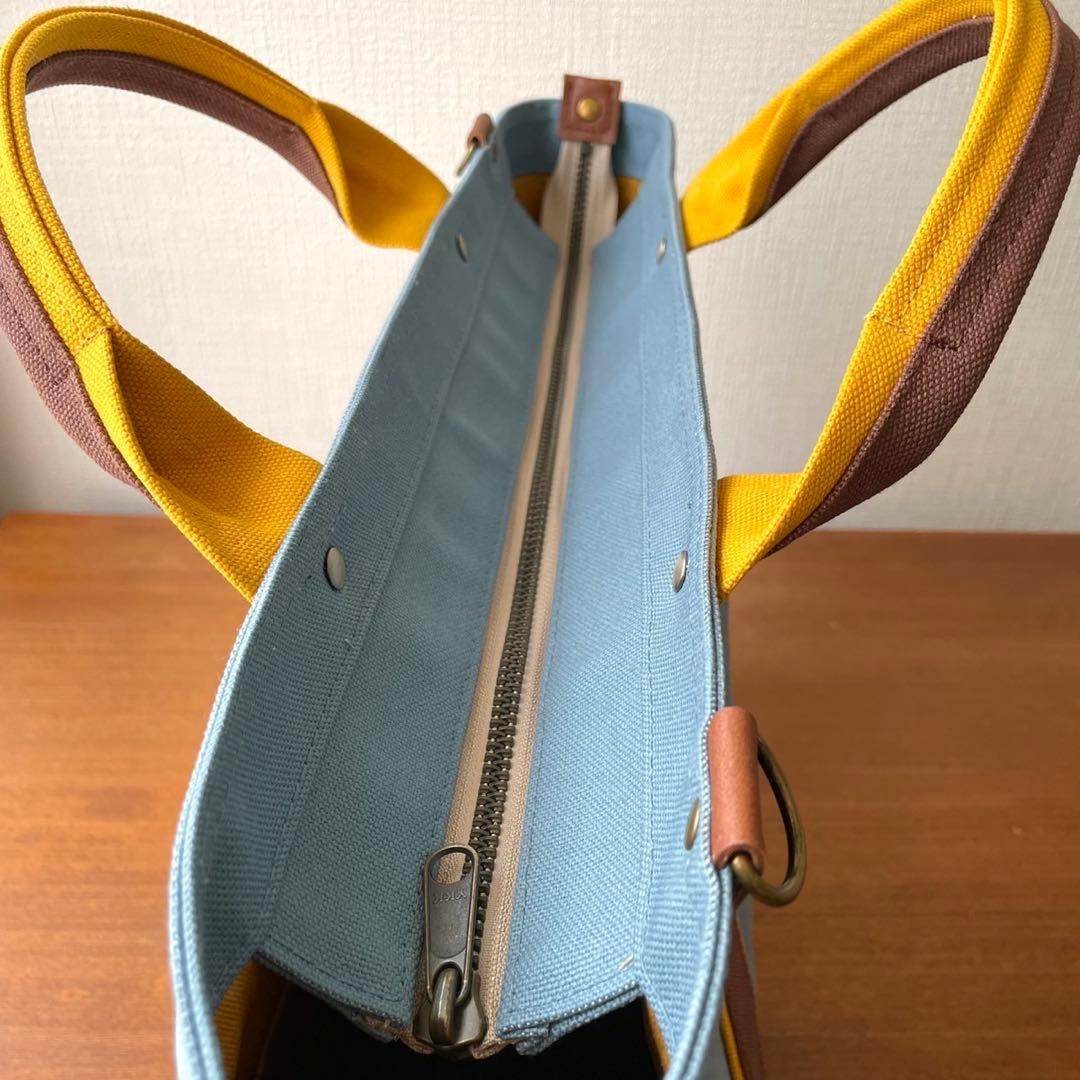 8号帆布トートバッグ(W)ブルージェイド×コーヒー　Zさま専用