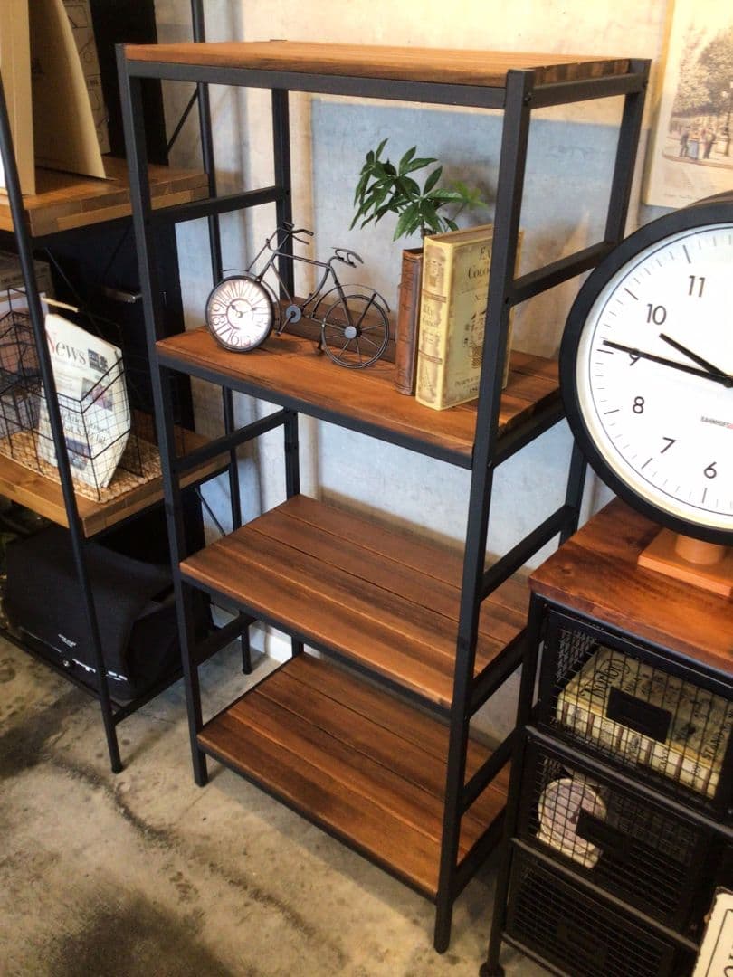 木製 ウッド シェルフ インテリア 小物 雑貨 収納 家具 男前 モダン 西海岸