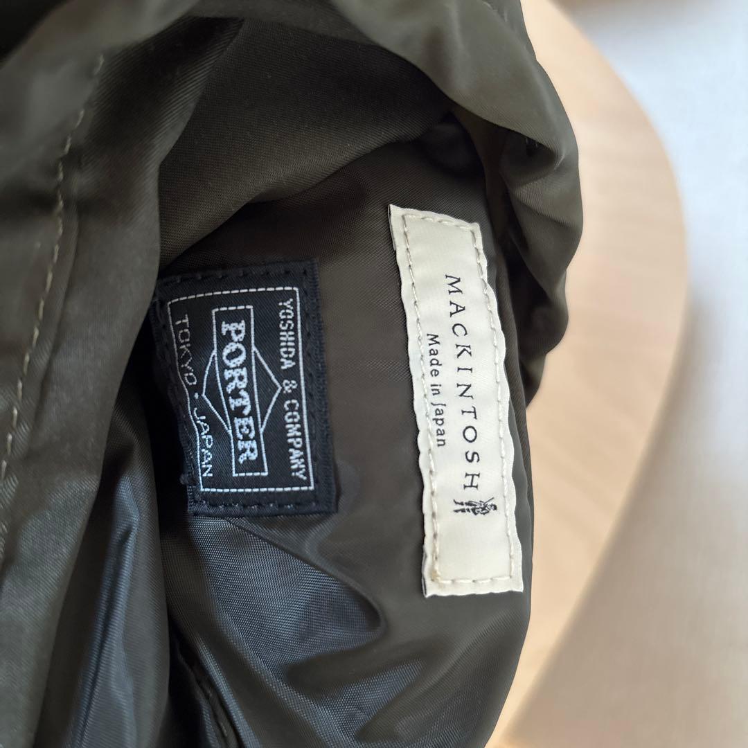 MACKINTOSH × Porter ドロストショルダーバッグ　カーキ