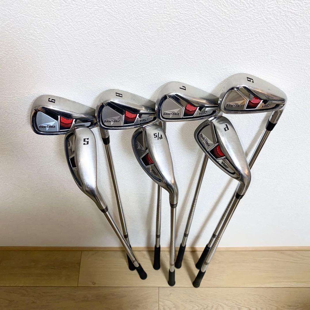 お得☆TOURSTAGEゴルフクラブ フルセット☆メンズ初心者キャディバッグ付S
