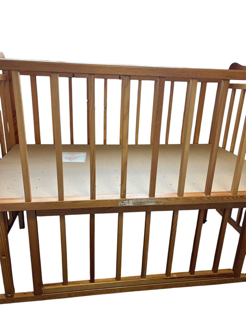 マットレス付き　ベビーベッド　内寸120×70 木製
