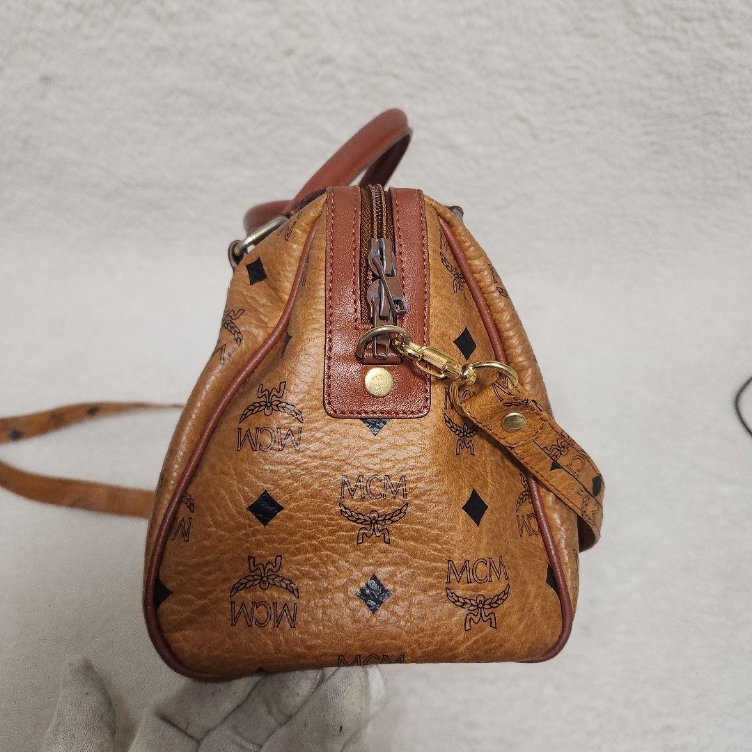 MCM ハンドバッグ　ヴィセトス ミニボストンバッグ ハンドバッグ レザー