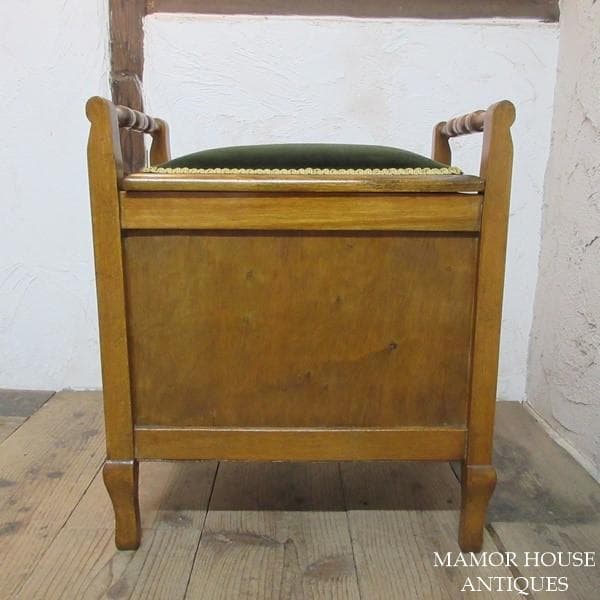 イギリス アンティーク 家具 スツール ピアノスツール 収納 英国 4732e