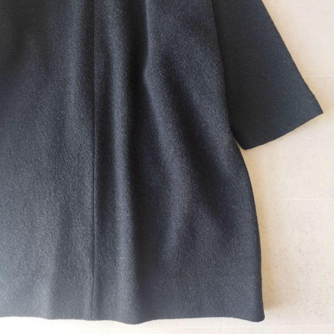 L　evam eva PRESS WOOL COAT コクーンシルエットコート