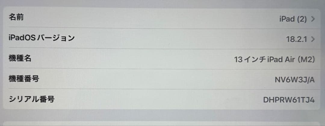 超美品iPad Air (M2) 256GB 13インチ Cellularモデル