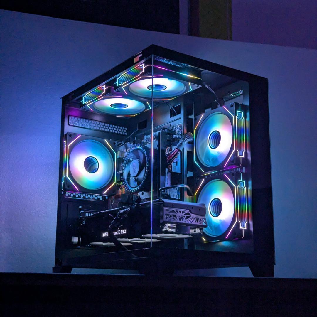 【新品パーツ】✨高性能✨黒い光る✨ゲーミングPC✨RTX3080①