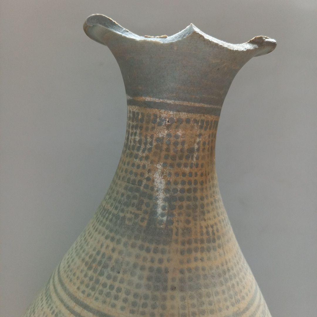 李朝　粉青沙器　徳利　高さ25㎝