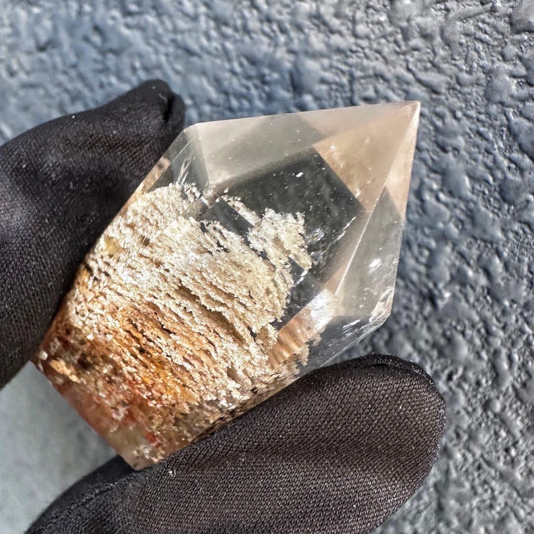 希少❗️千層ホワイトガーデンクォーツ庭園水晶パワーストーン六角柱☆天然石A1338