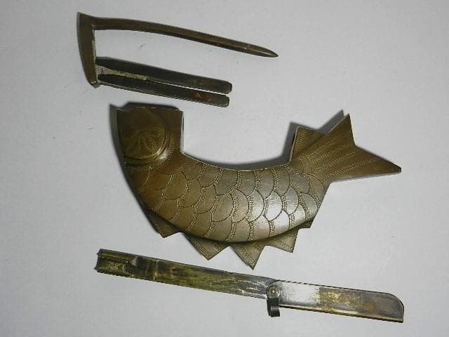 李朝（李氏朝鮮）のアンティーク魚型錠前