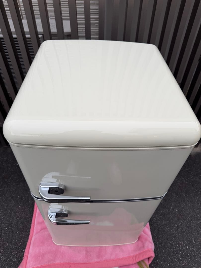 アンティーク ビンテージ レトロ調 2021年製 2ドア冷蔵庫 ミニ小型セカンド